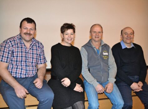 Die neuen Vorstandsmitglieder Anton Guntli, Eliane Wüst und Martin Tschirky mit Präsident Martin Keller (von links).