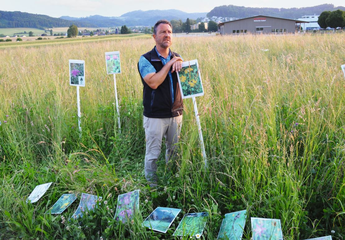 Daniel Nyfeler informierte unter anderem über die Besonderheiten der Fromentalwiese.