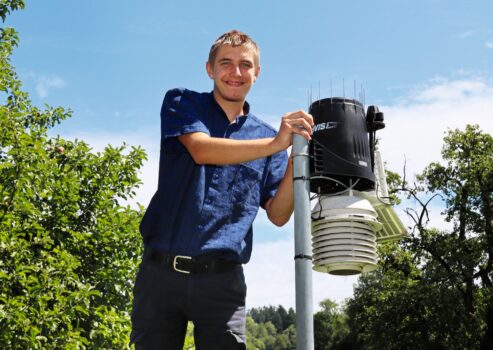 Die Wetterstation in Braunau ist Kimi Halters grosser Stolz.