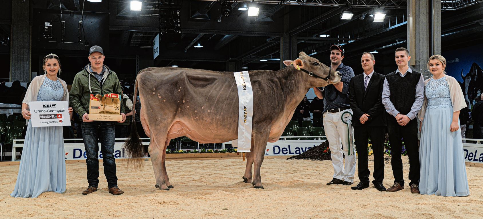 Die Grand Champion: Sina von Franz und Pascal Felder aus dem luzernischen Marbach. Bilder: Braunvieh Schweiz